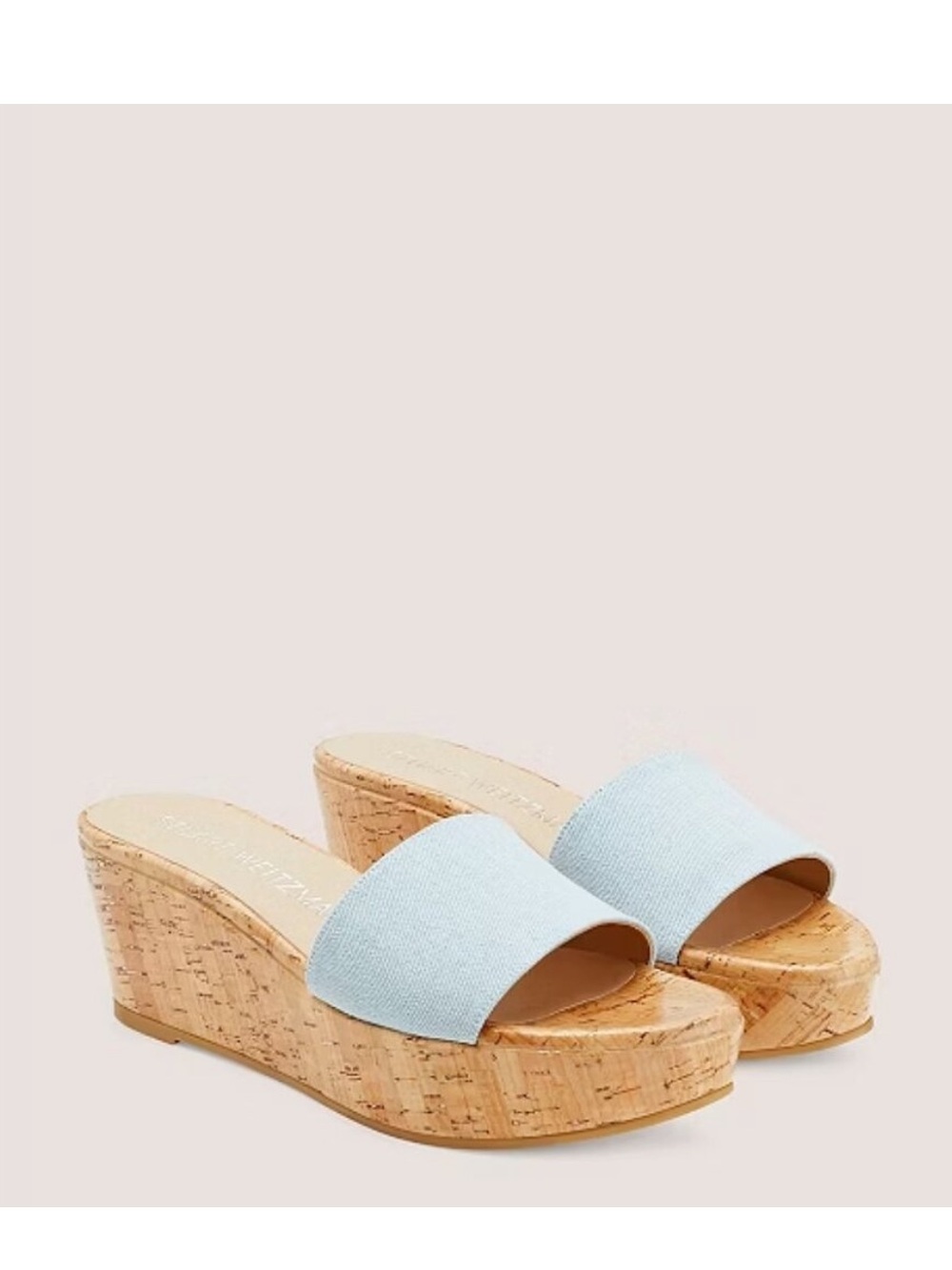 Stuart Weitzman Denim Wedge Sandal